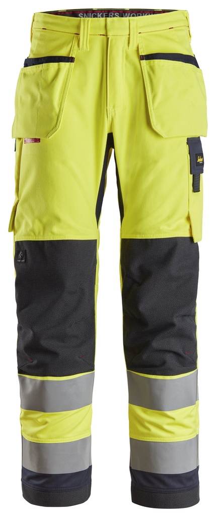 ProtecWork, Pantalon de travail avec poches holster, haute visibilité, Classe 2