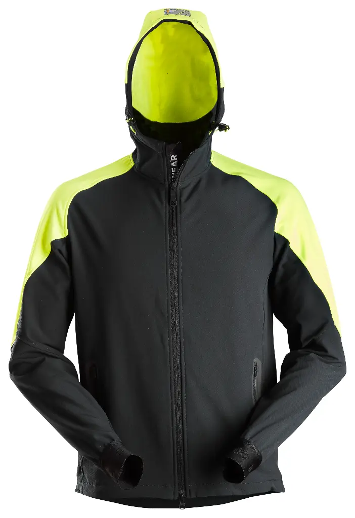 Sweat-shirt à capuche zippé  en néon