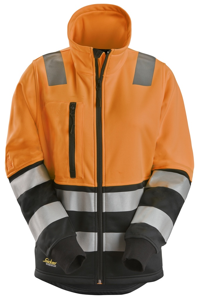 Snickers 8073- Veste à fermeture à glissière pleine longueur pour femme haute visibilité-  Classe 2