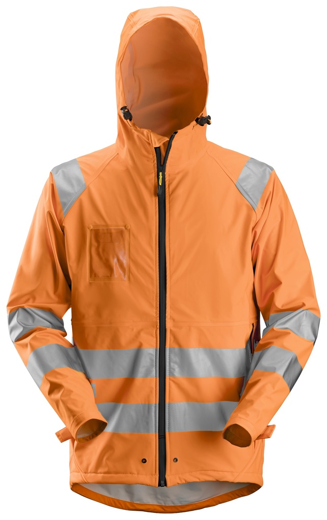 Veste de pluie PU haute visibilité, Classe 3