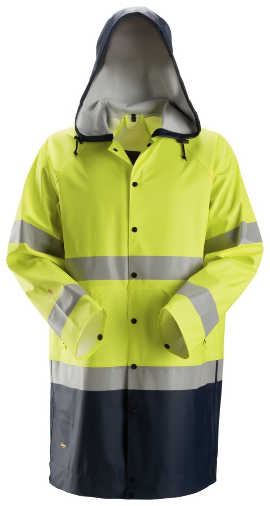 [82616695003] Snickers 8261 – ProtecWork, Veste de pluie en PU, haute visibilité, Classe 3 (XS)