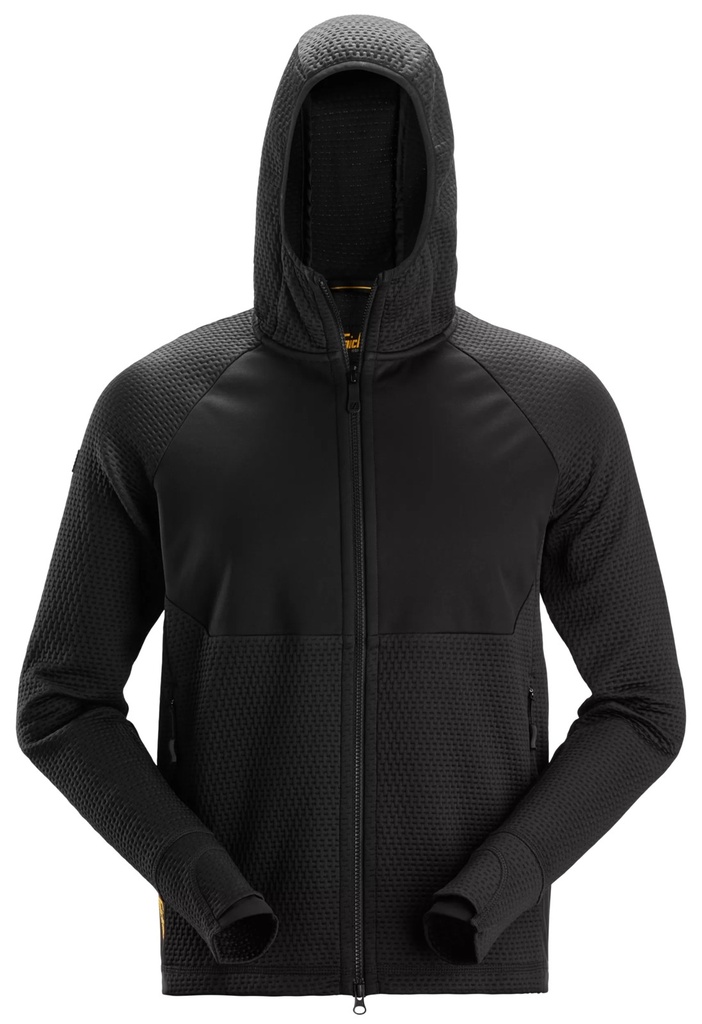 Snickers 8405- FlexiWork, Veste à capuche de couche intermédiaire avec fermeture à glissière pleine longueur