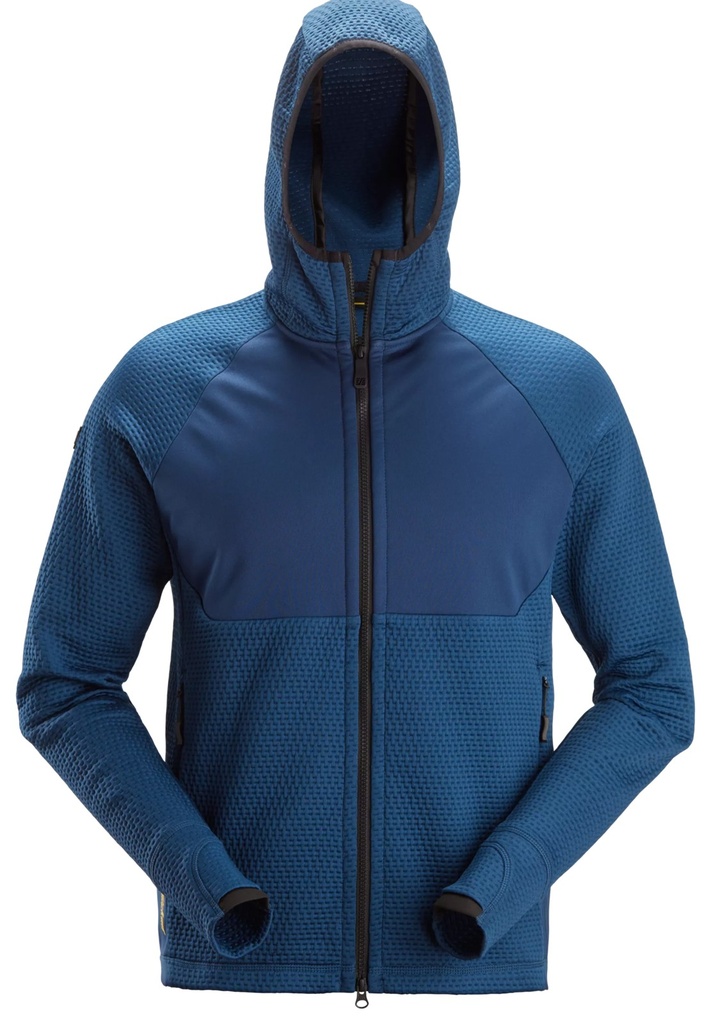 Snickers 8405- FlexiWork, Veste à capuche de couche intermédiaire avec fermeture à glissière pleine longueur