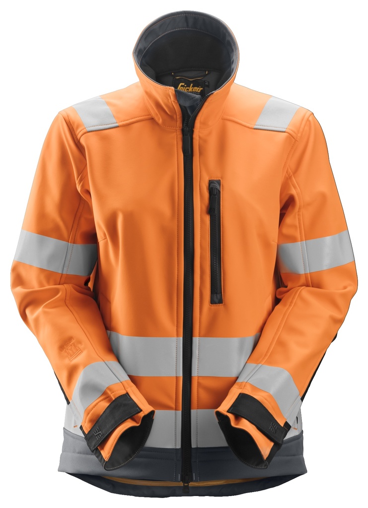 AllroundWork, Veste Softshell femme, haute visibilité, Classe 2/3