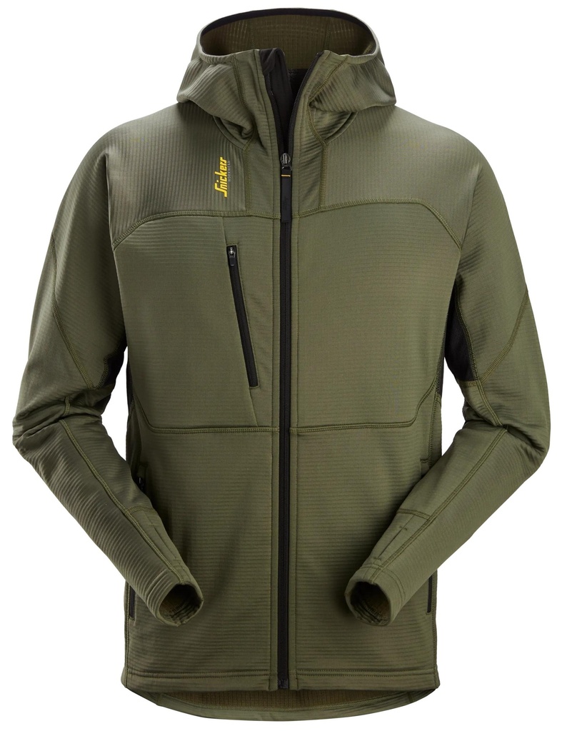 Snickers 9420- Sweat polaire zippé à capuche Thermal Body Mapping (XS, 0404)