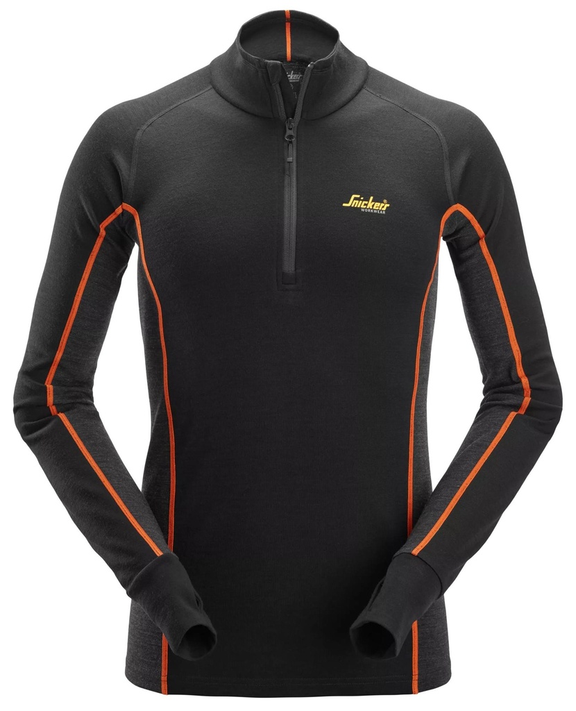 Haut Stay Warm en laine de mérinos, demi-zippé