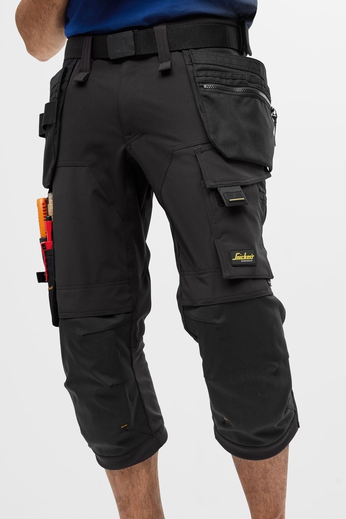Snickers 6178 – AllroundWork, Pantacourt en tissu extensible dans 4 directions avec poches holster