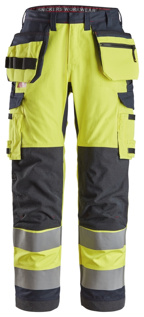[6261] Snickers 6261 – ProtecWork, Pantalon de travail avec poches holster, haute visibilité, Classe 2