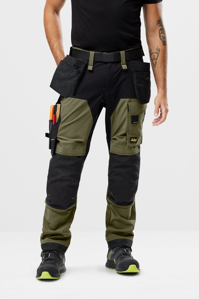 Snickers 6275 – AllroundWork, Pantalon en tissu extensible dans 4 directions avec poches holster (0404)