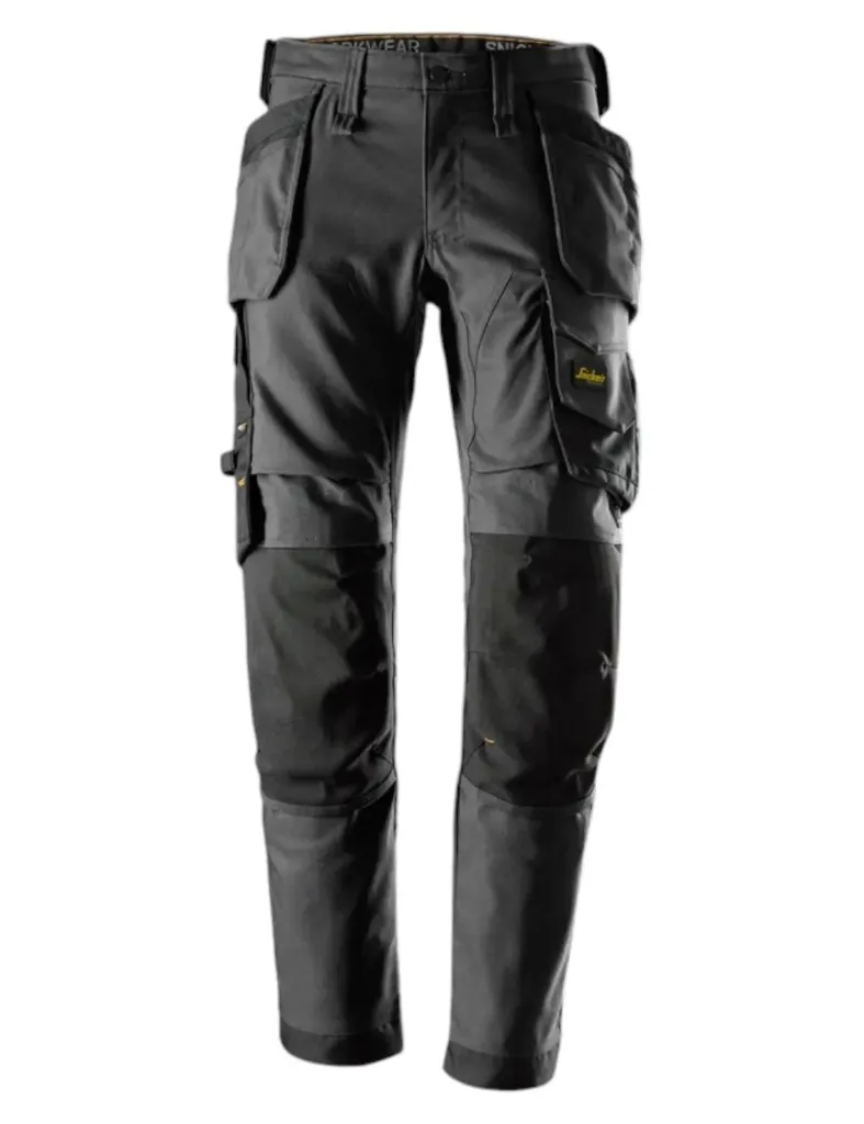 Snickers 6244 – AllroundWork, Pantalon de travail en tissu extensible avec poches holster