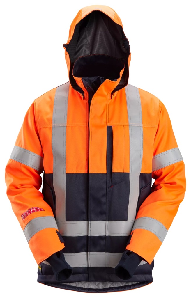 [11645595003] Snickers 1164 – ProtecWork, Veste à capuche isolée, haute visibilité, Classe 3 (XS)