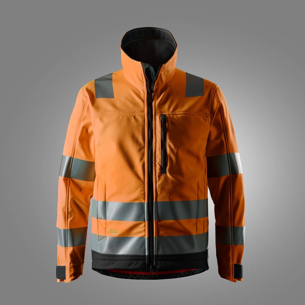 [12305504003] Snickers 1230 – AllroundWork, Veste Softshell haute visibilité, Classe 3 (5504, XS)
