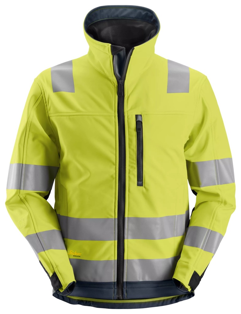Snickers 1230 – AllroundWork, Veste Softshell haute visibilité, Classe 3