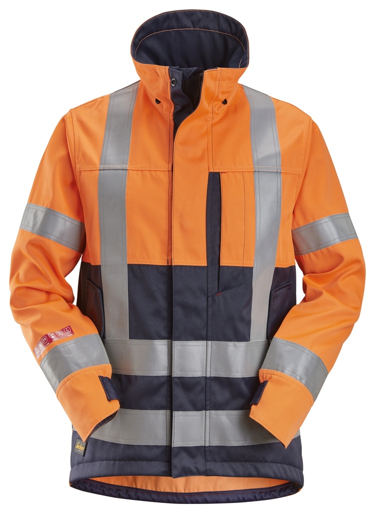 [15625595003] Snickers 1562 – ProtecWork, Veste, haute visibilité orange, Classe 3/2 (XS)