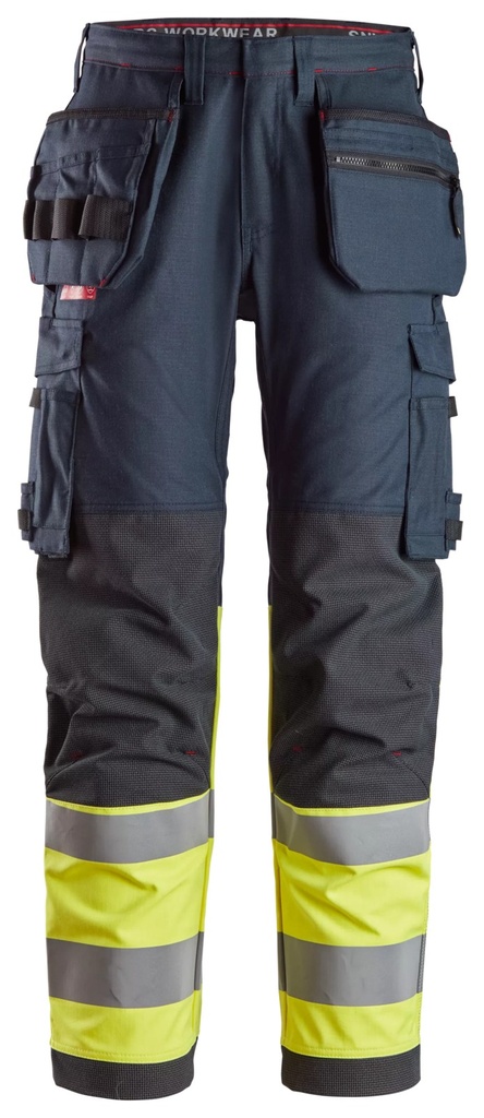 [62639566044] Snickers 6263 – ProtecWork, Pantalon de travail avec poches holster, haute visibilité, Classe 1 (44)