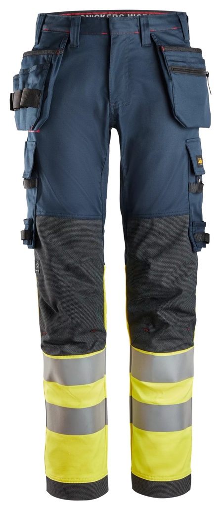 [62749566044] Snickers 6274 – ProtecWork, Pantalon de travail extensible avec poches holster, haute visibilité, Classe 1 (44)