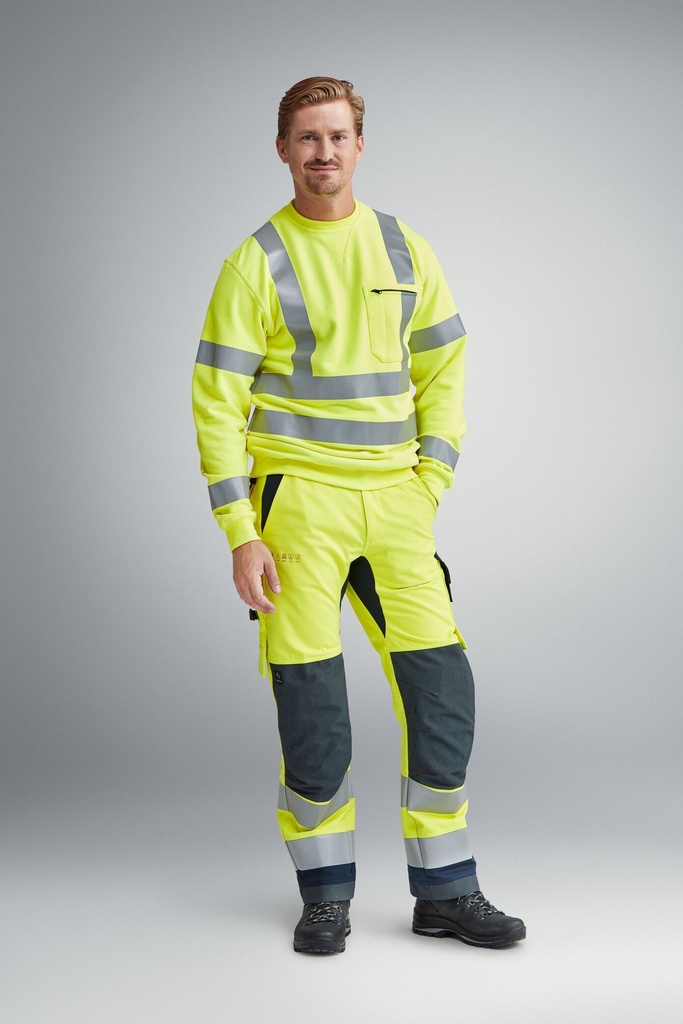 Snickers 6360 – ProtecWork, Pantalon de travail, haute visibilité, Classe 2