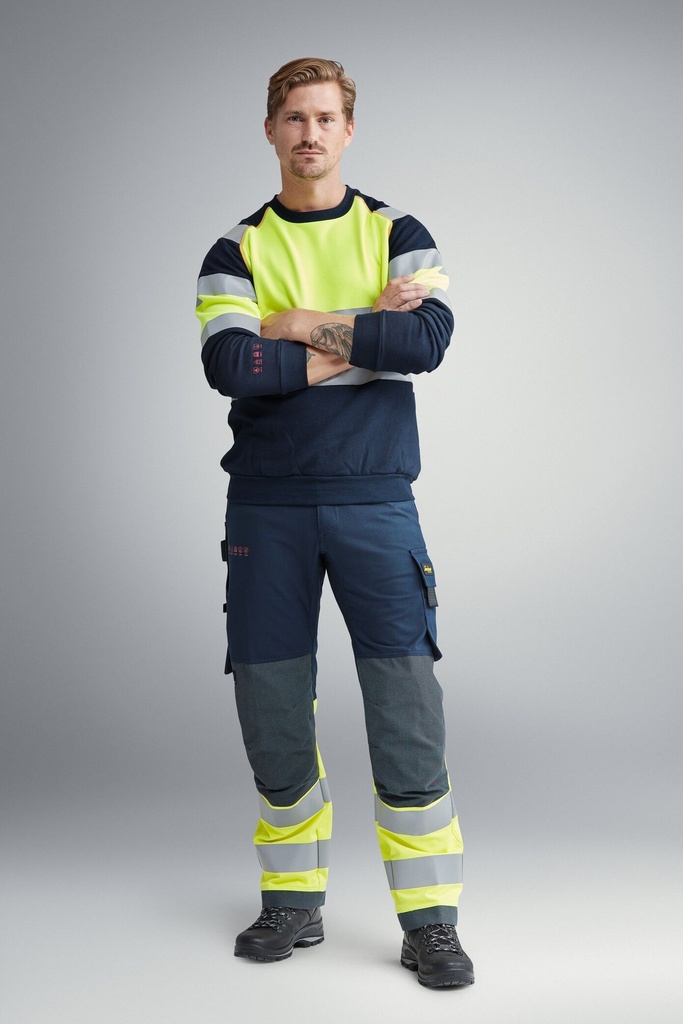 Snickers 6376 – ProtecWork, Pantalon de travail, haute visibilité, Classe 1
