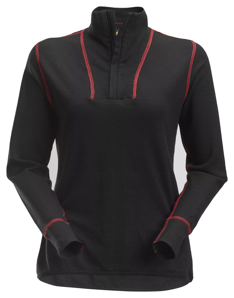 [94760400003] Snickers 9476 – ProtecWork, Chemise en laine pour femme, demi zippée (XS)