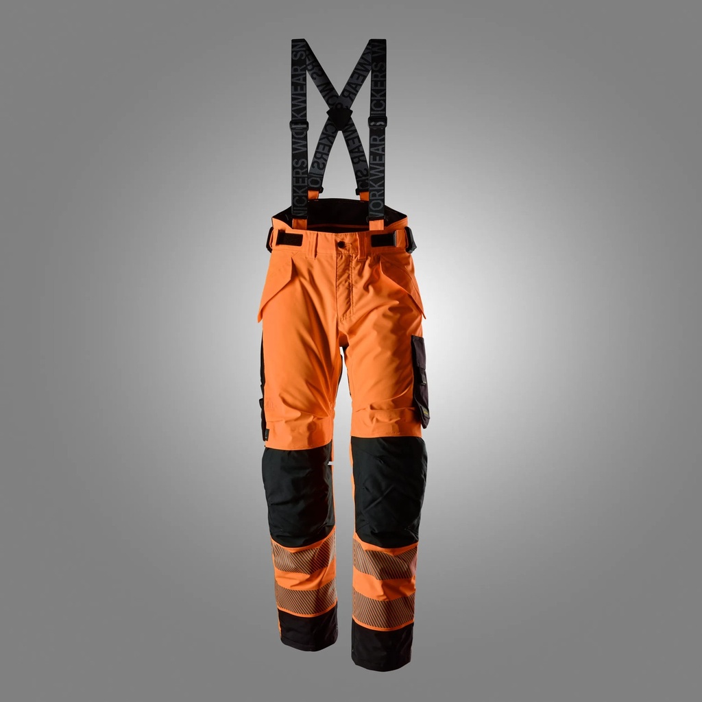 Snickers 6632 – Pantalon isolé, tissu extensible, haute visibilité, Classe 2