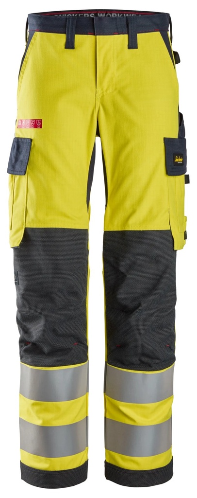 Snickers 6760 – ProtecWork, Pantalon de travail pour femme, haute visibilité, Classe 2