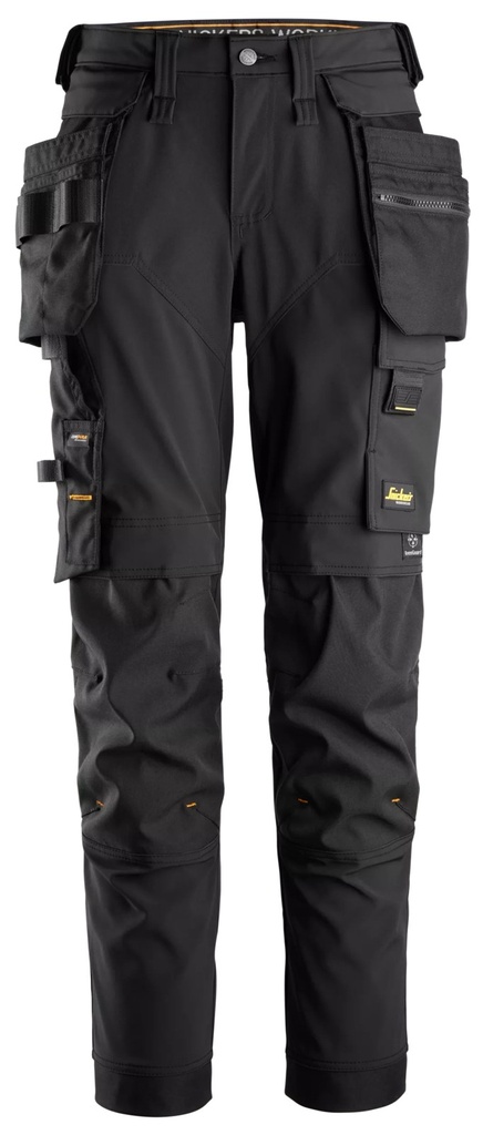 [67750404034] Snickers 6775 – AllroundWork, Pantalon pour femme en tissu extensible dans 4 directions, avec poches holster détachables (0404, 34)