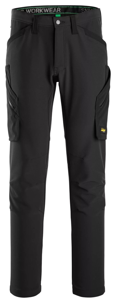 Snickers 6873 – FlexiWork, Pantalon entièrement extensible sans poches pour genouillères