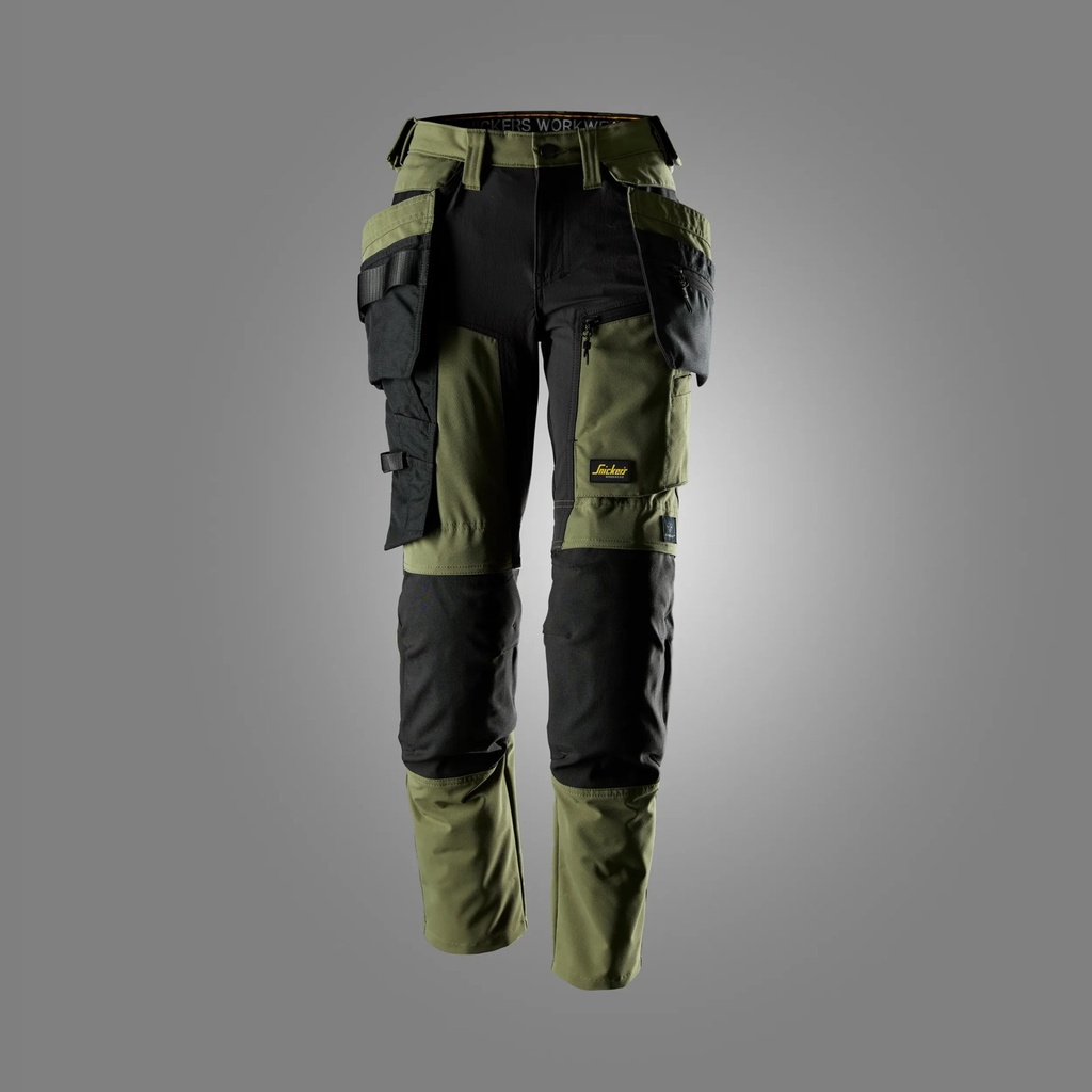 Snickers 6217 – AllroundWork, Pantalon pour femme en tissu extensible avec poches holster détachables