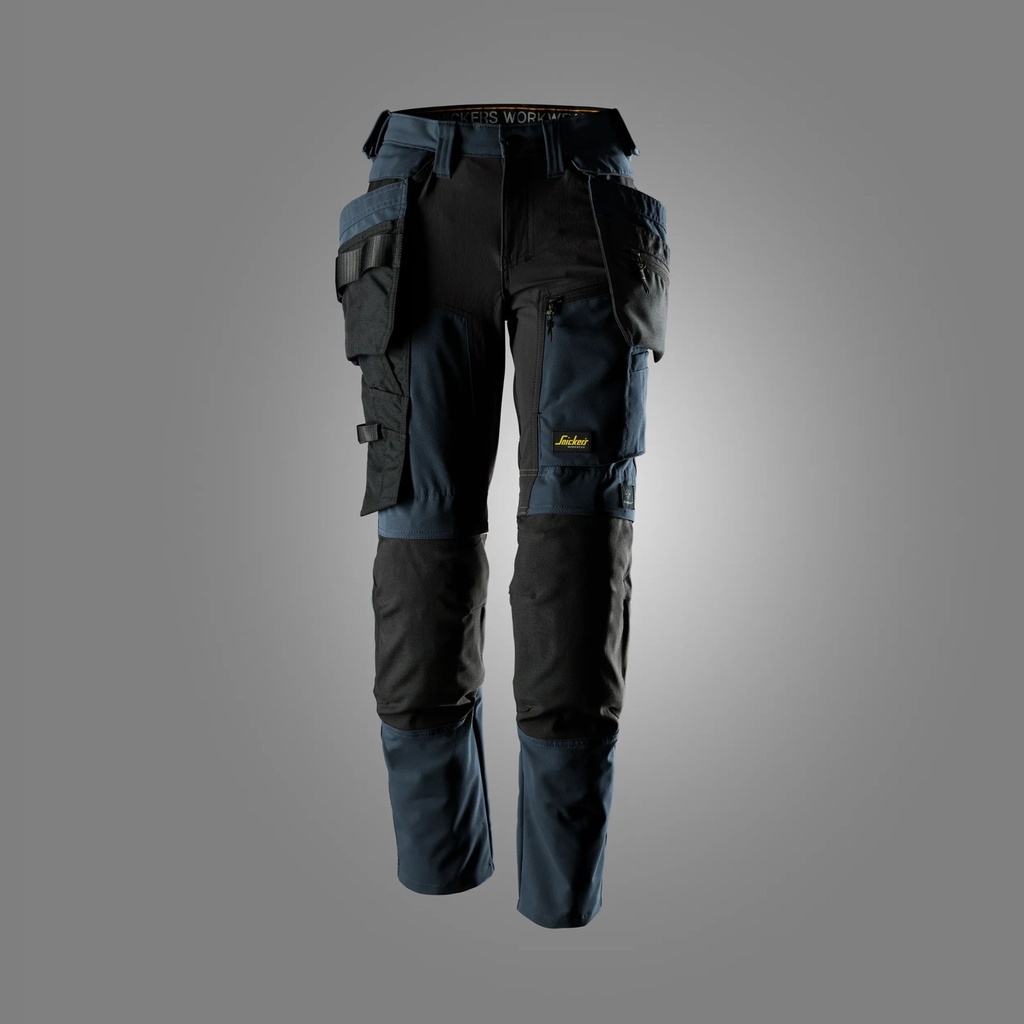 Snickers 6217 – AllroundWork, Pantalon pour femme en tissu extensible avec poches holster détachables