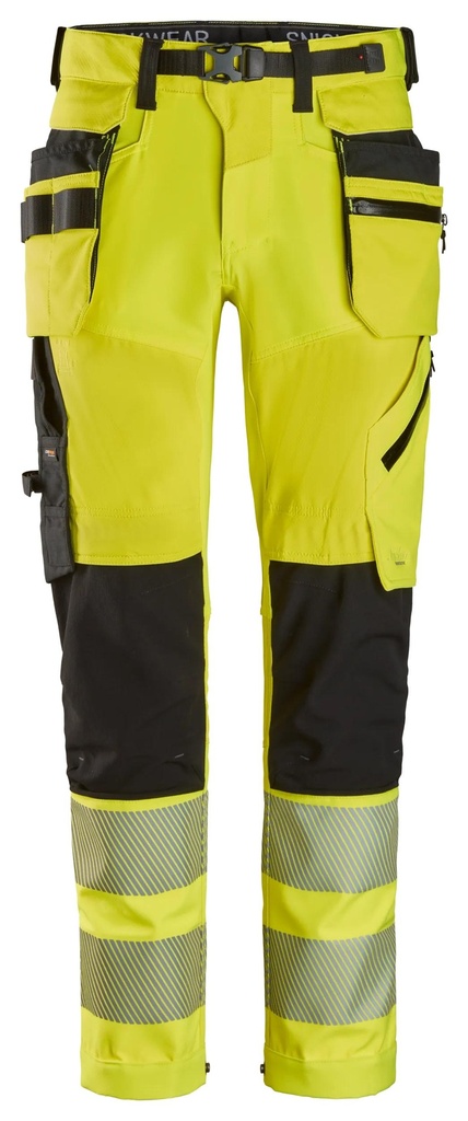 [69306604044] Snickers 6930 – Pantalon haute visibilité poches fourre-tout détachables, Classe 2 (44, 44)