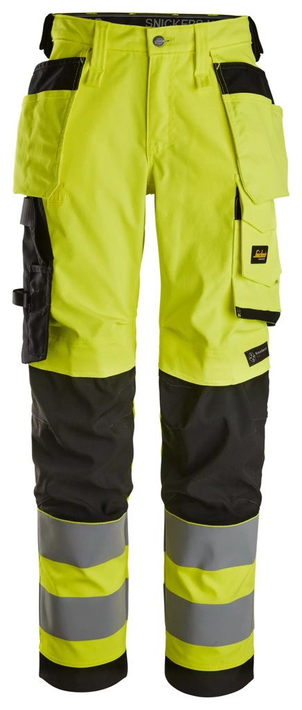 Snickers 6743 – Pantalon tissu extensible pour femme avec poches holster. HV cl 2