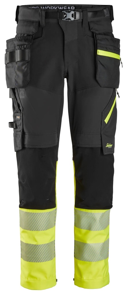 Snickers 6935 – Pantalon haute visibilité poches holster détachables, Classe 1 (44)