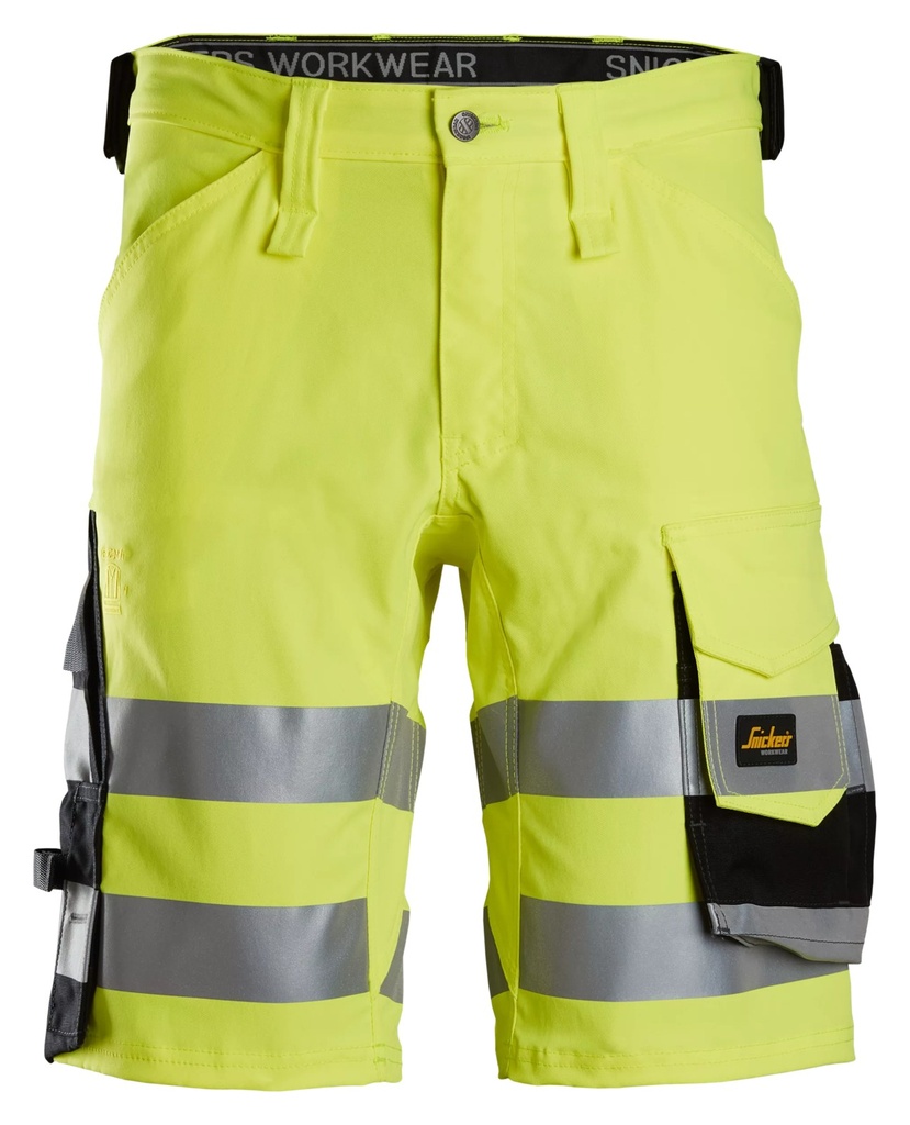 Snickers 6136 – Short en tissu extensible haute visibilité, Classe 1