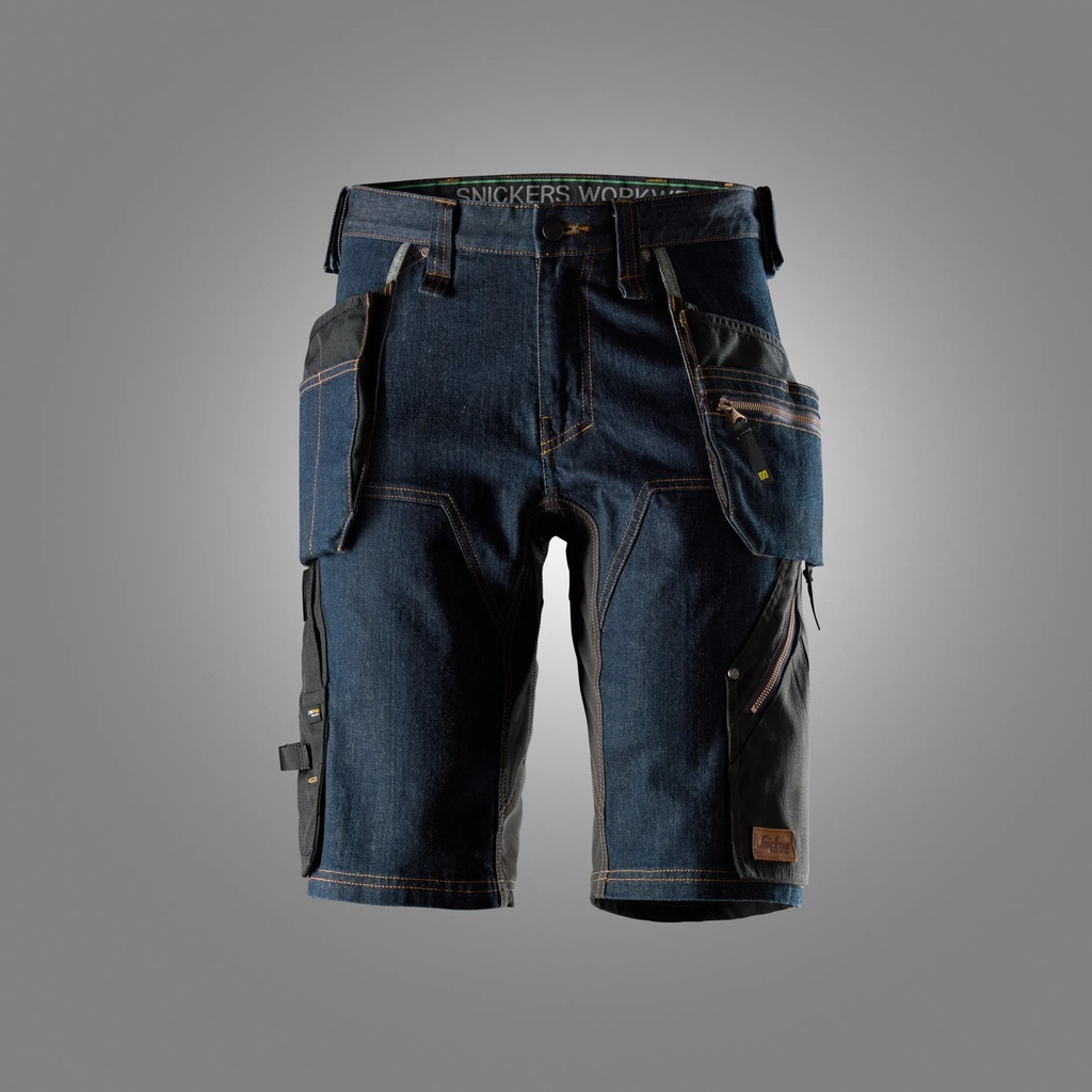 Snickers 6155 – FlexiWork, Short en denim avec poches holster