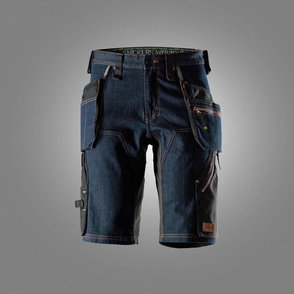 [61556504044] Snickers 6155 – FlexiWork, Short en denim avec poches holster (44)