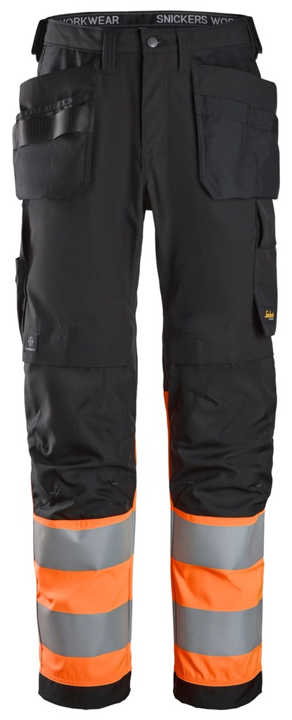 [62390455044] Snickers 6239 – Pantalon haute visibilité poches fourre-tout, Classe 1 (0455, 44)