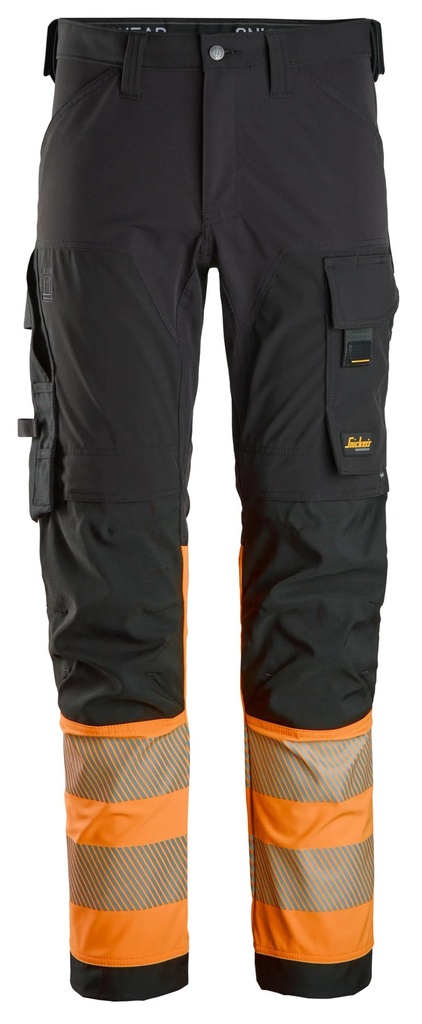 [63350455044] Snickers 6335 – Pantalon haute visibilité extensible 4 directions, Classe 1 (0455, 44)