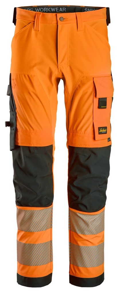 [63365504044] Snickers 6336 – Pantalon haute visibilité extensible 4 directions, Classe 2 (5504, 44)