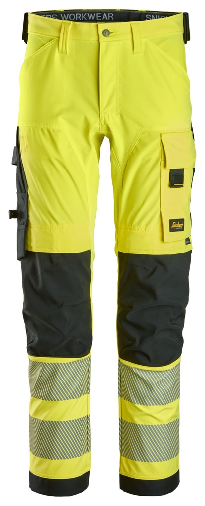 Snickers 6336 – Pantalon haute visibilité extensible 4 directions, Classe 2