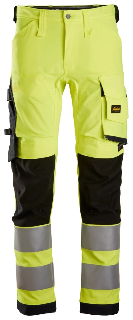 Snickers 6343 – Pantalon en tissu extensible haute visibilité, Classe 2