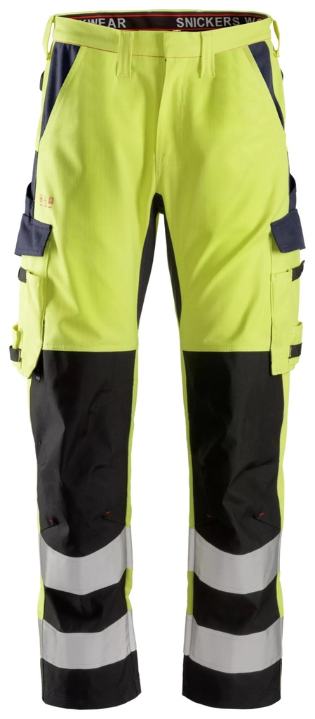 [63646695044] Snickers 6364 – ProtecWork, Pantalon avec renforts sur les tibias, haute visibilité, Classe 2 (44)