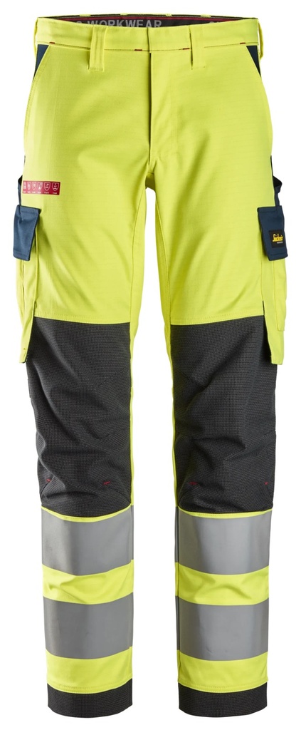 [63686695044] Snickers 6368 – Protecwork, Pantalon de travail extensible, Haute visibilité, Classe 2 (44)