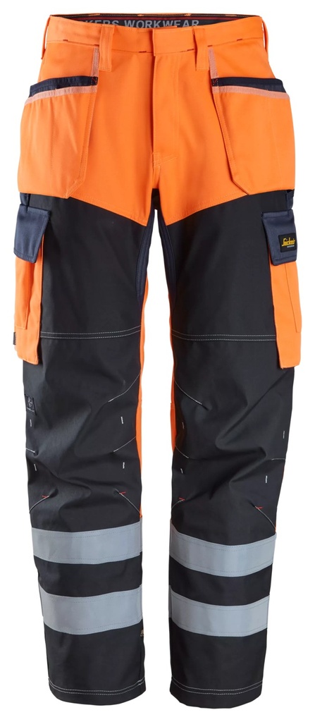 [65625595044] Snickers 6562 – ProtecWork, Pantalon avec avant des jambes renforcé, poches holster, haute visibilité, Classe 1 (44)