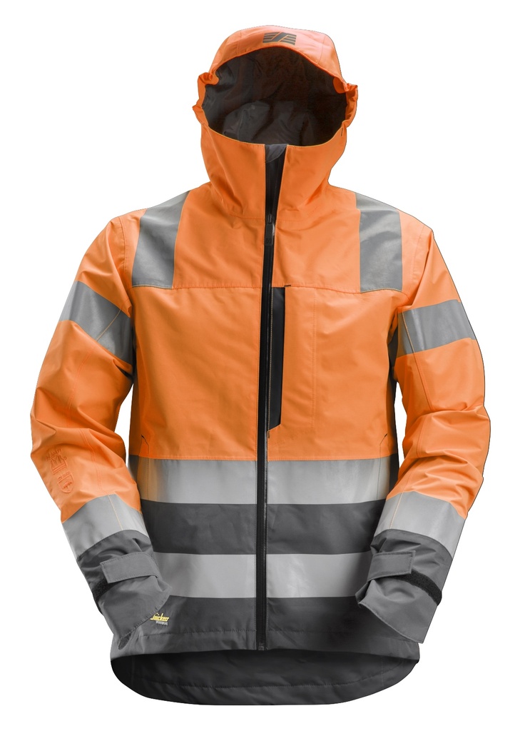 Snickers AllroundWork-  Veste imperméable Softshell-  haute visibilité-  Classe 3