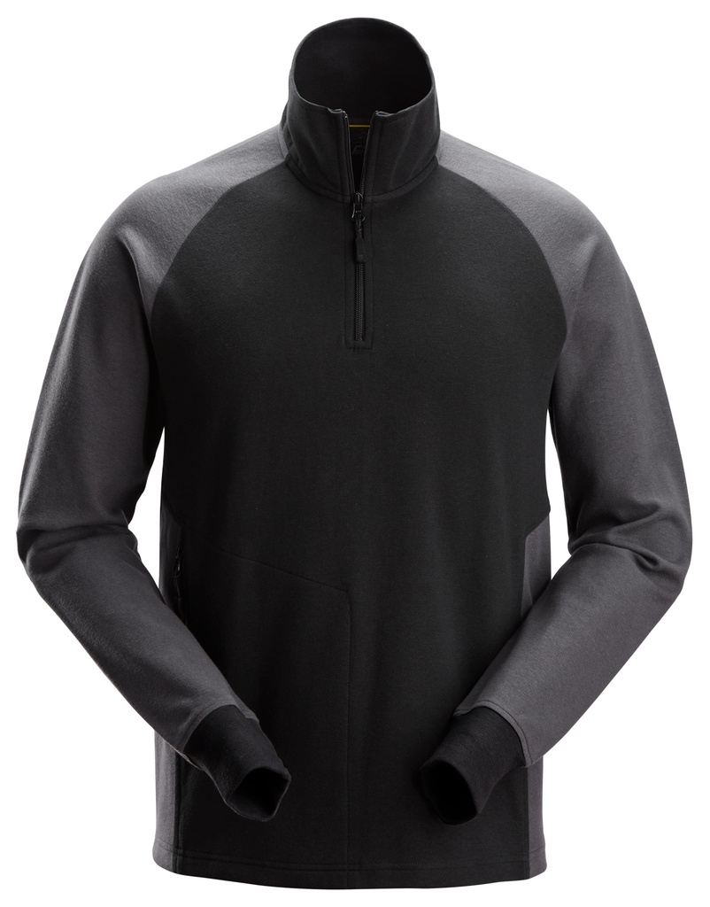 Snickers 2841- Sweat-shirt bicolore demi- zippé