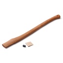 H0284 — Manche de hache CINTRÉ avec rainure pour coin et coin en bois Hultafors