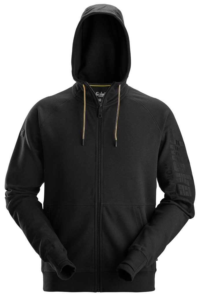 Sweat-shirt à capuche avec logo et fermeture à glissière pleine longueur