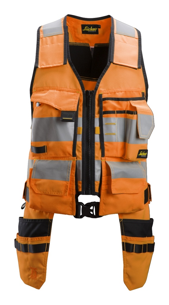 [42305504003] Snickers 4230- Gilet porte-outils, haute visibilité, Classe 1 (5504, XS)