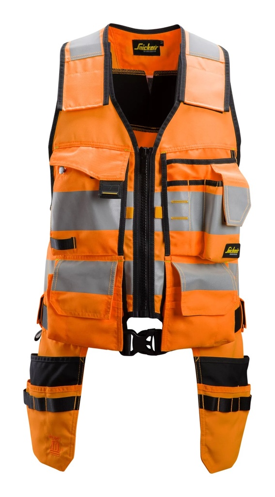 [42305504003] Snickers 4230- Gilet porte-outils, haute visibilité, Classe 1 (5504, XS)