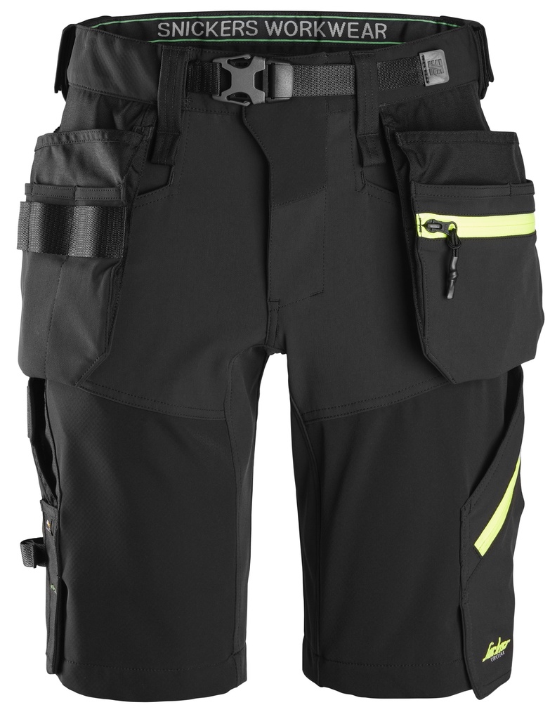 [61400467042] Snickers FlexiWork-  Short en tissu extensible Softshell avec poches holster (42, 0467)